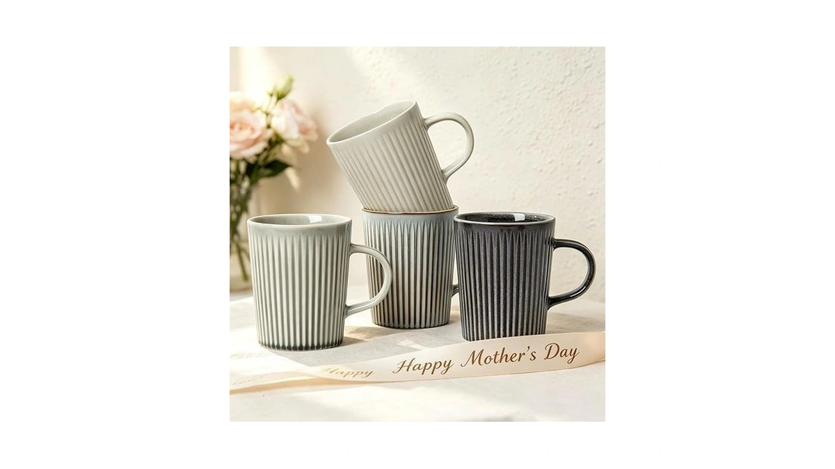 Alofmo Coffee Mugs Set Of 4 Modern Striped... - Amazon Promo Code