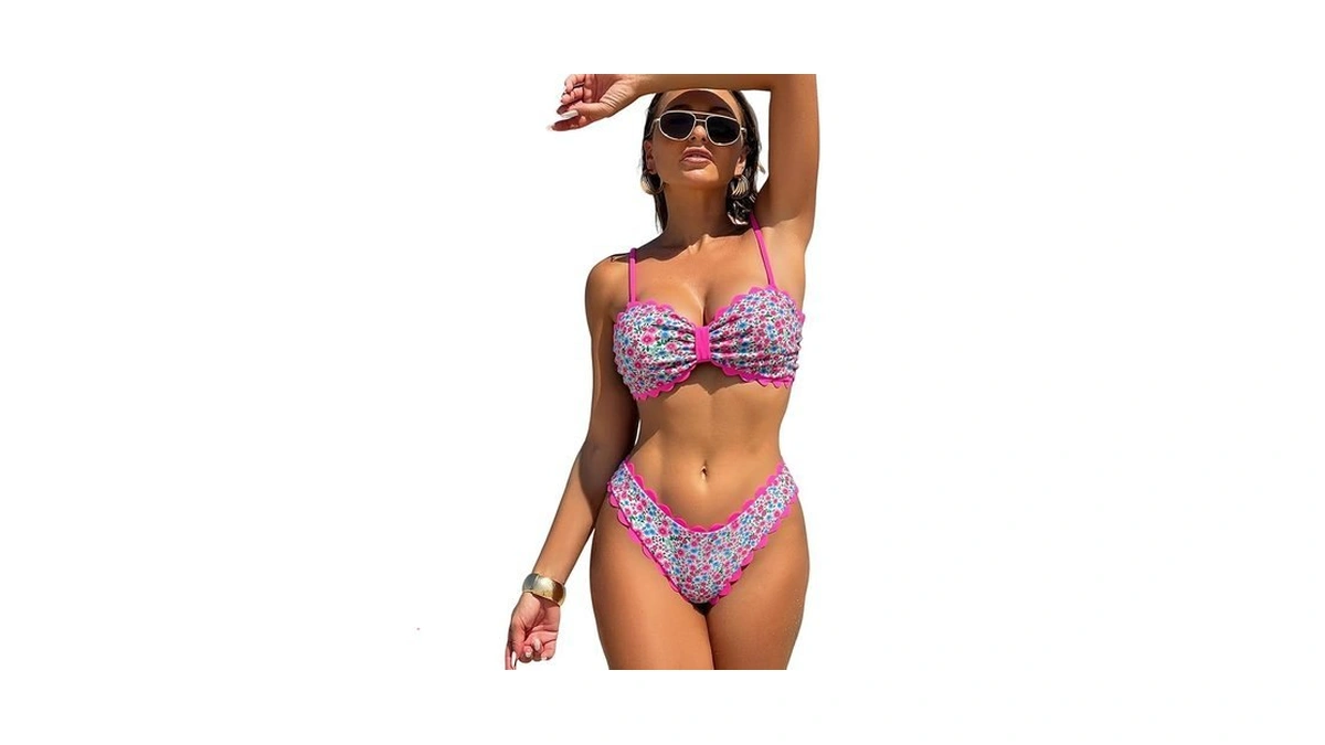 Wodecasa Women S 2 Piece Cherry Leopard Bikini Sets... - Coupon