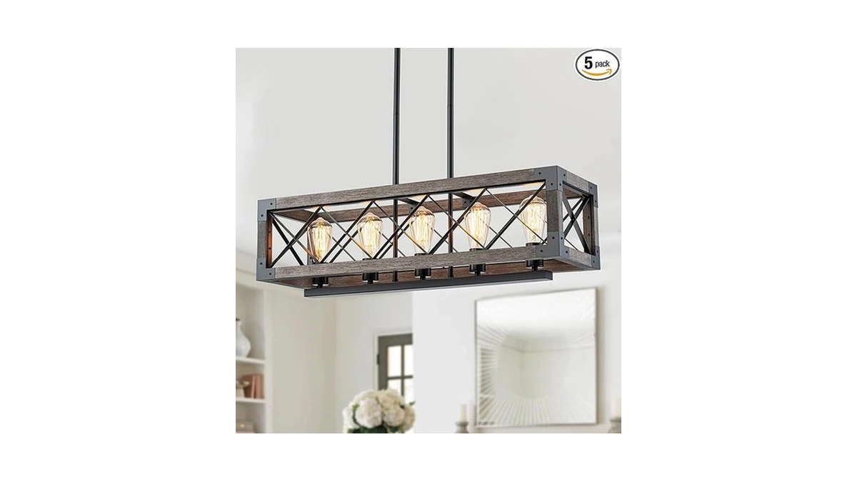 Lingkai Kitchen Island Lighting 32 Inch 5 Light... - Coupon