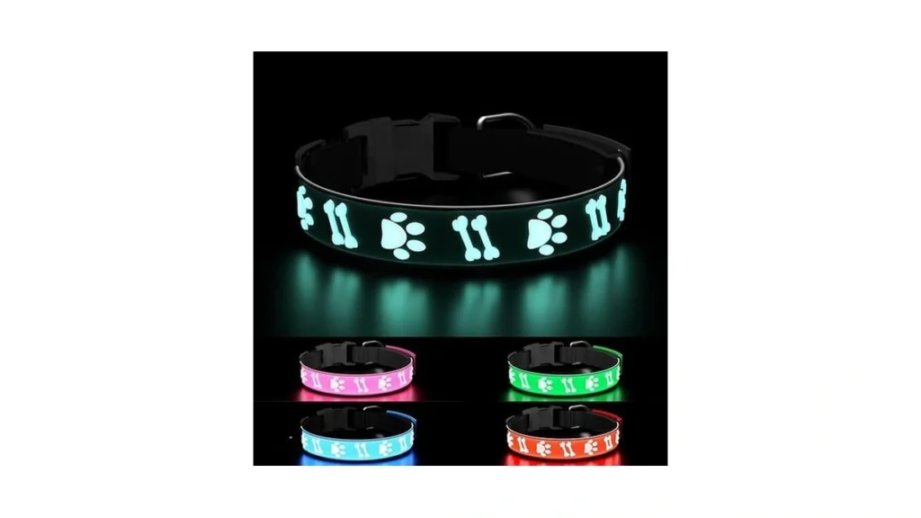 Topoto Dog Collar Light 3d Design Light Up Dog... - Coupon