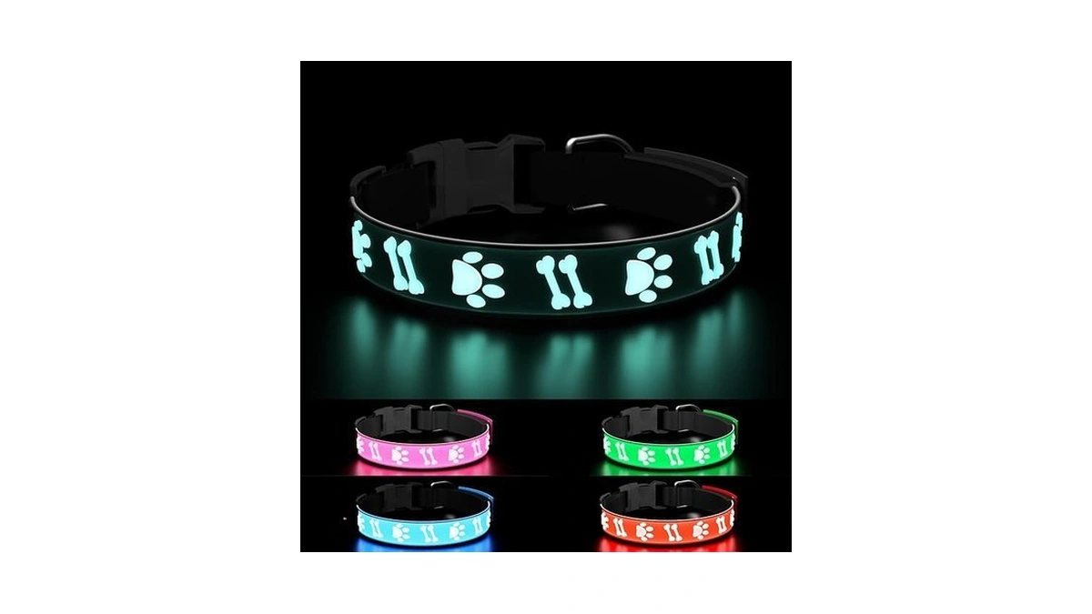 Topoto Dog Collar Light 3d Design Light Up Dog... - Coupon