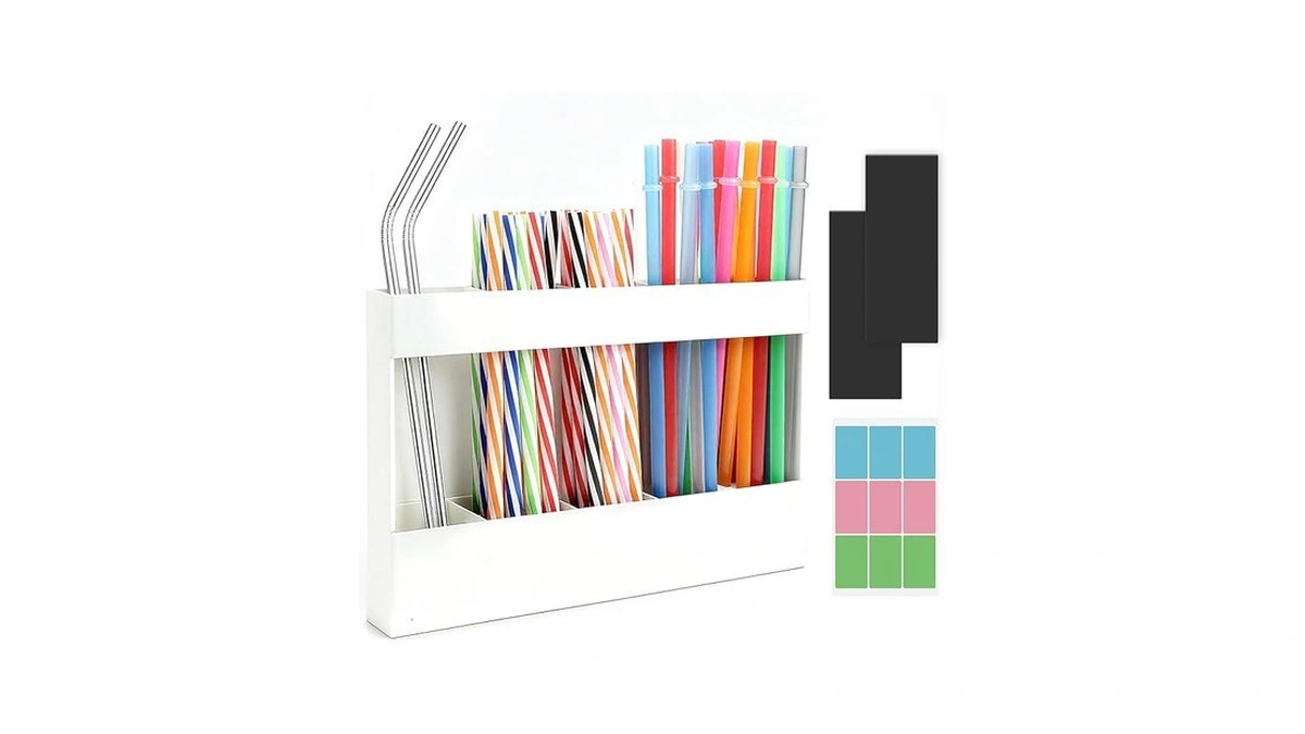 Seaflash Acrylic Straw Holder Straw Organizer... - Coupon