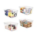 Moonedge Small Clear Plastic Storage Bins With Lids... - Coupon