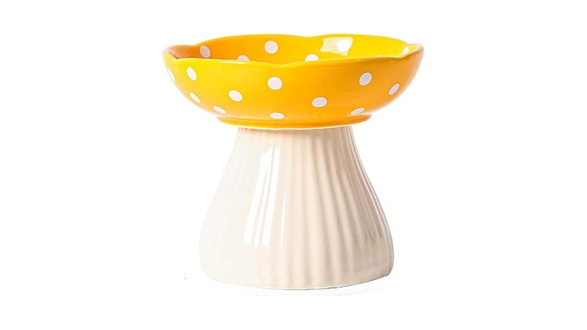 Xjyylx Elevated Mushroom Cat Bowls Ceramic Raised... - Coupon