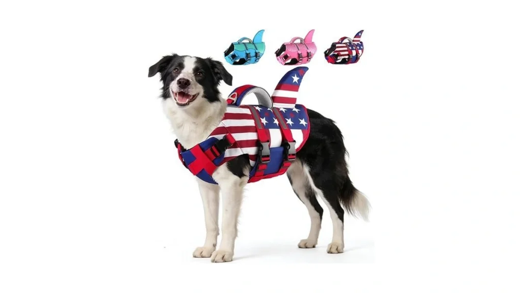 Dogcheer Dog Life Jacket Shark Neoprene Harness Dog... - Coupon