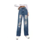 Genleck Women Loose Ripped Boyfriends Jeans High... - Coupon
