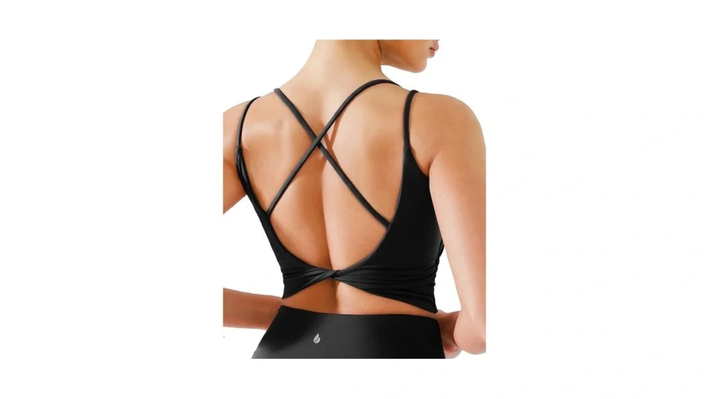 Brxl Womens Twist Back Sports Bra Longline Buttery... - Coupon