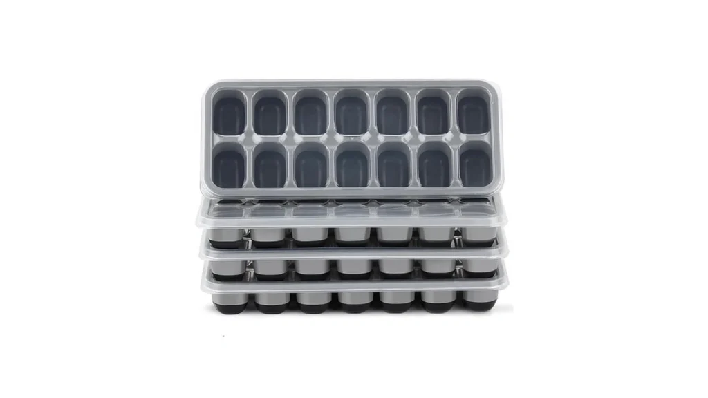 Ice Cube Tray 4 Pack Easy-release Flexible 56 Pcs... - Coupon