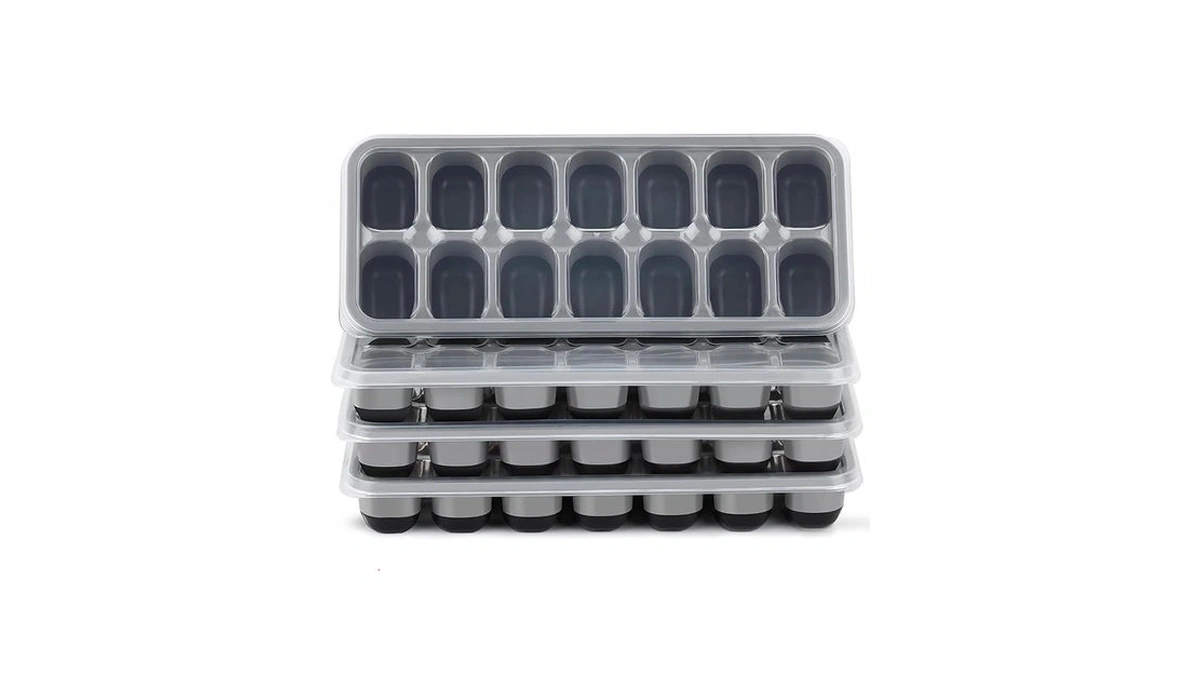 Ice Cube Tray 4 Pack Easy-release Flexible 56 Pcs... - Coupon