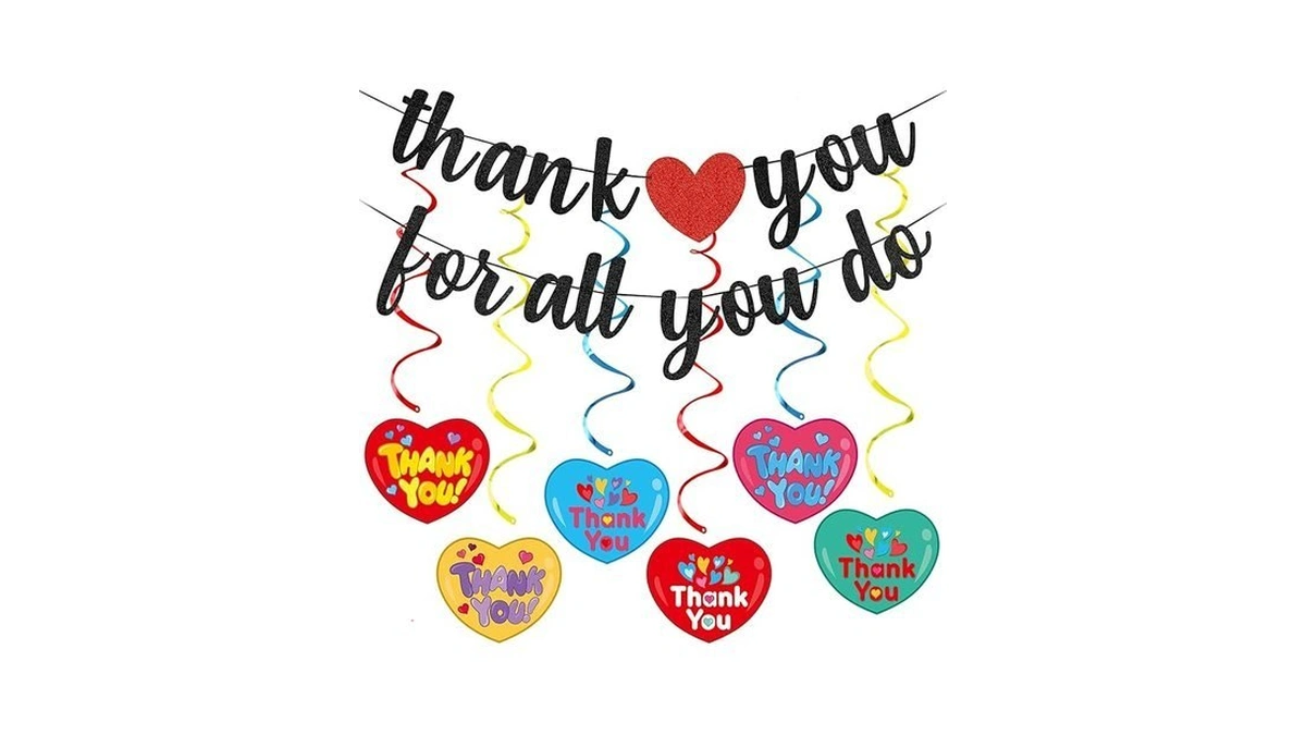 Black Thank You For All You Do Banner Thank You We... - Coupon