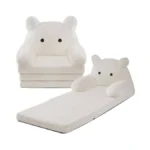 Tsinglax Foldable Kids Sofa Sherpa Teddy Bear... - Coupon