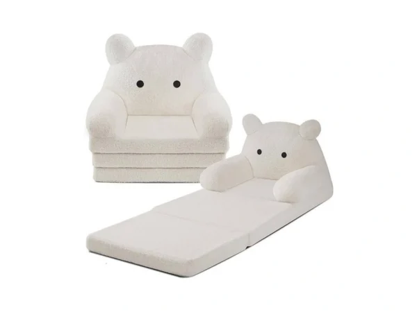 Tsinglax Foldable Kids Sofa Sherpa Teddy Bear... - Coupon
