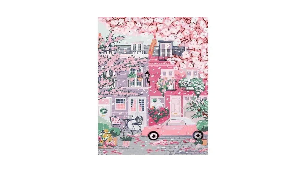 Ekuxom Sakura City Paint By Numbers Kit For... - Coupon