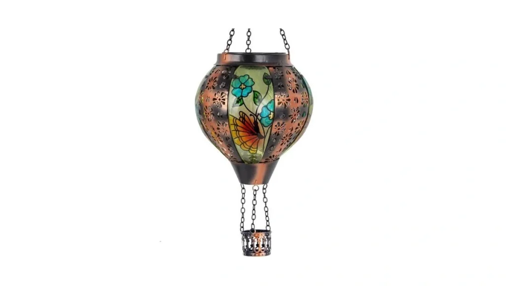 Butterfly Solar Hot Air Balloon Lantern With Flame... - Coupon