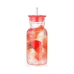 Cwhhrn 17 Oz Glass Cup With Lid And Straw Glass... - Coupon