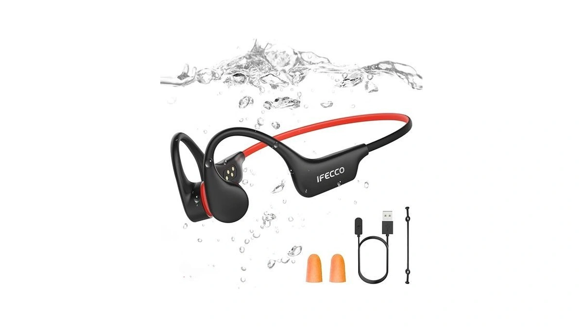 Ifecco Waterproof Headphones For Swimming - Bone... - Coupon