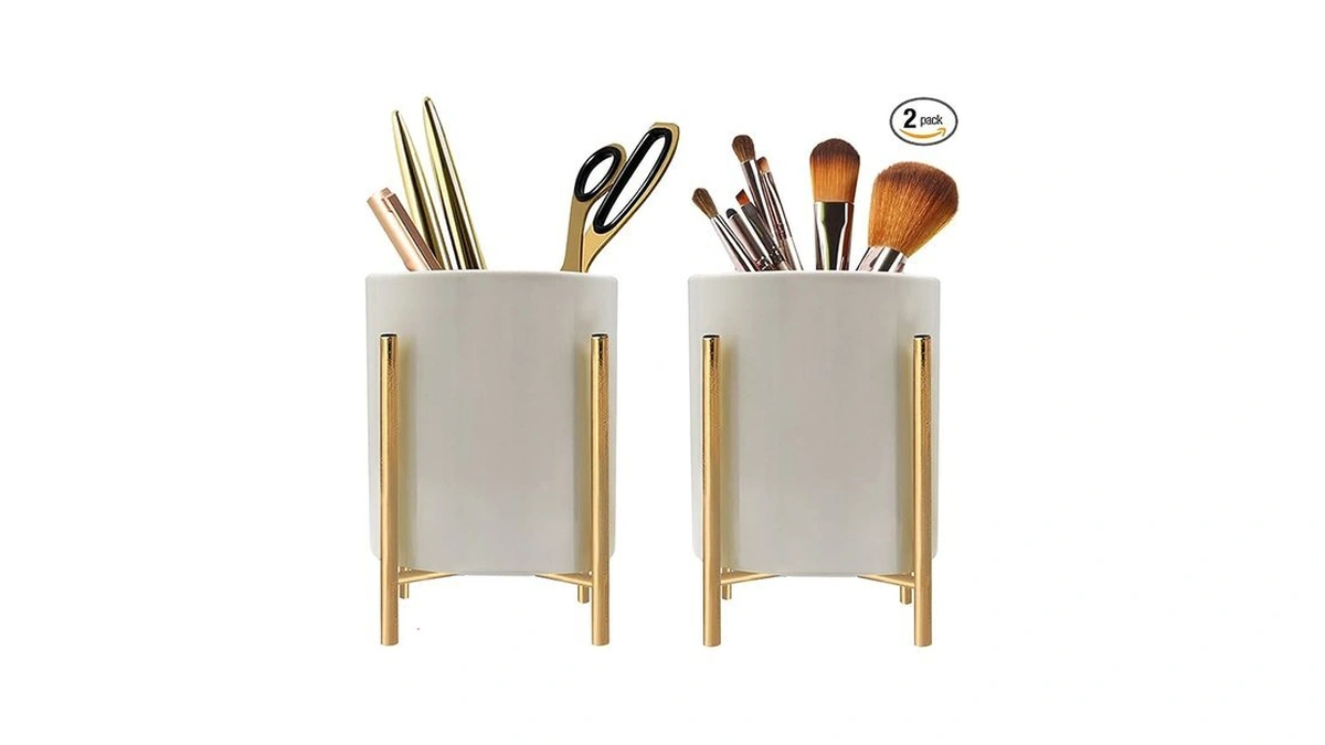Siebold Modern Ceramic Pen Holder Desk Pen Holder... - Coupon