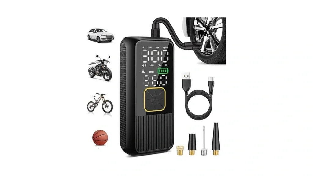 Pwperry Tire Inflator Portable Air Compressor 4x... - Coupon