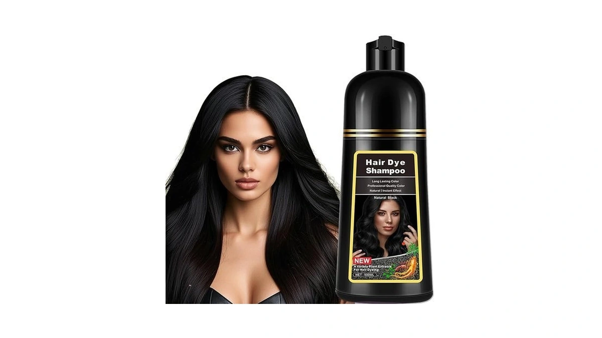 Dark Black Hair Dye Shampoo Instant 3 In 1 For Gray... - Coupon
