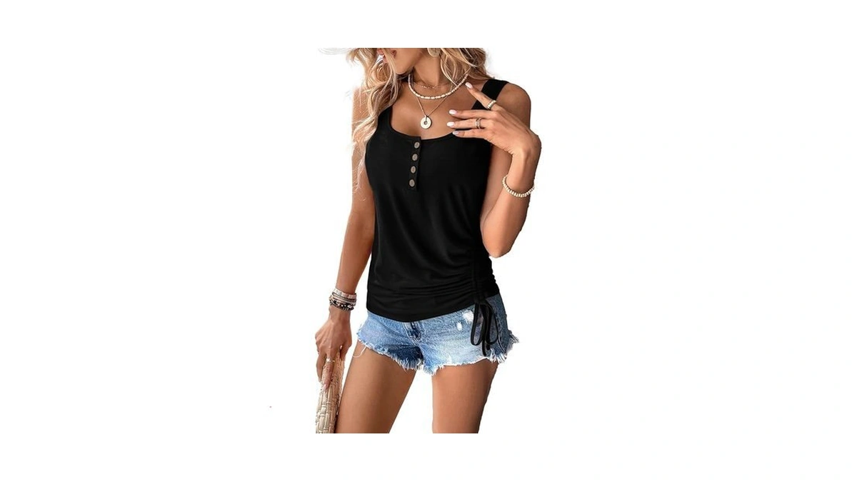 Andy Natalie Women Casual Summer Sleeveless Tops... - Coupon