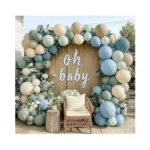 Dusty Blue Green Balloon Arch Kit Double Stuffed... - Coupon