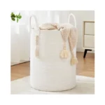 Woven Rope Laundry Hamper Tall Laundry Basket For... - Coupon