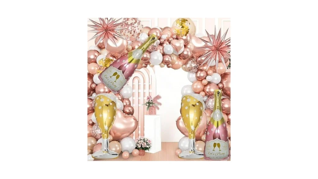 91 Pcs Rose Gold Balloons Huge Explosion Star... - Coupon