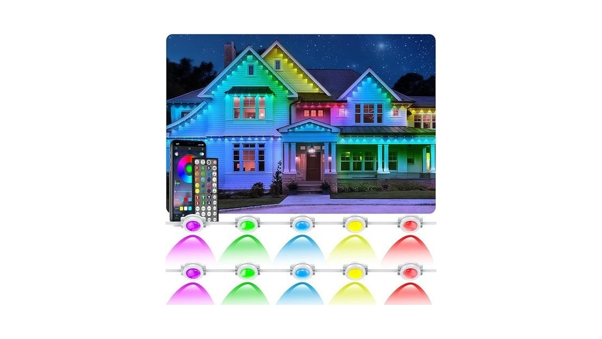 Letianpai 500ft Permanent Outdoor Lights Rgb Eaves... - Coupon