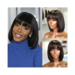 Msviki Glueless Short Bob Wigs Human Hair With... - Coupon