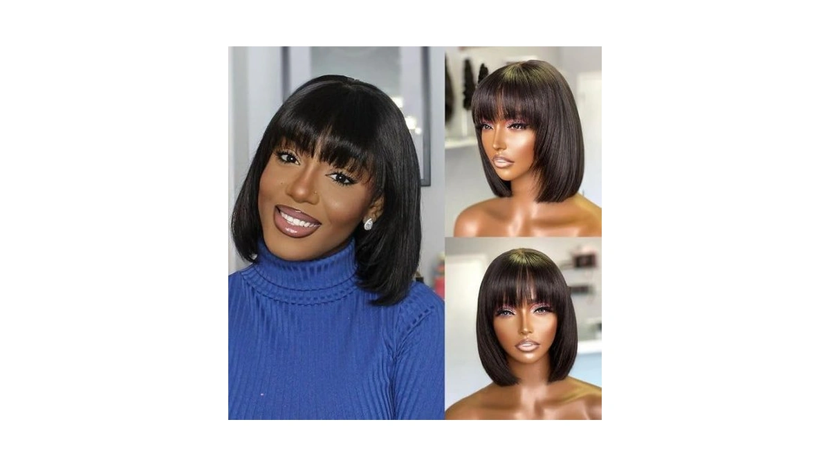 Msviki Glueless Short Bob Wigs Human Hair With... - Coupon