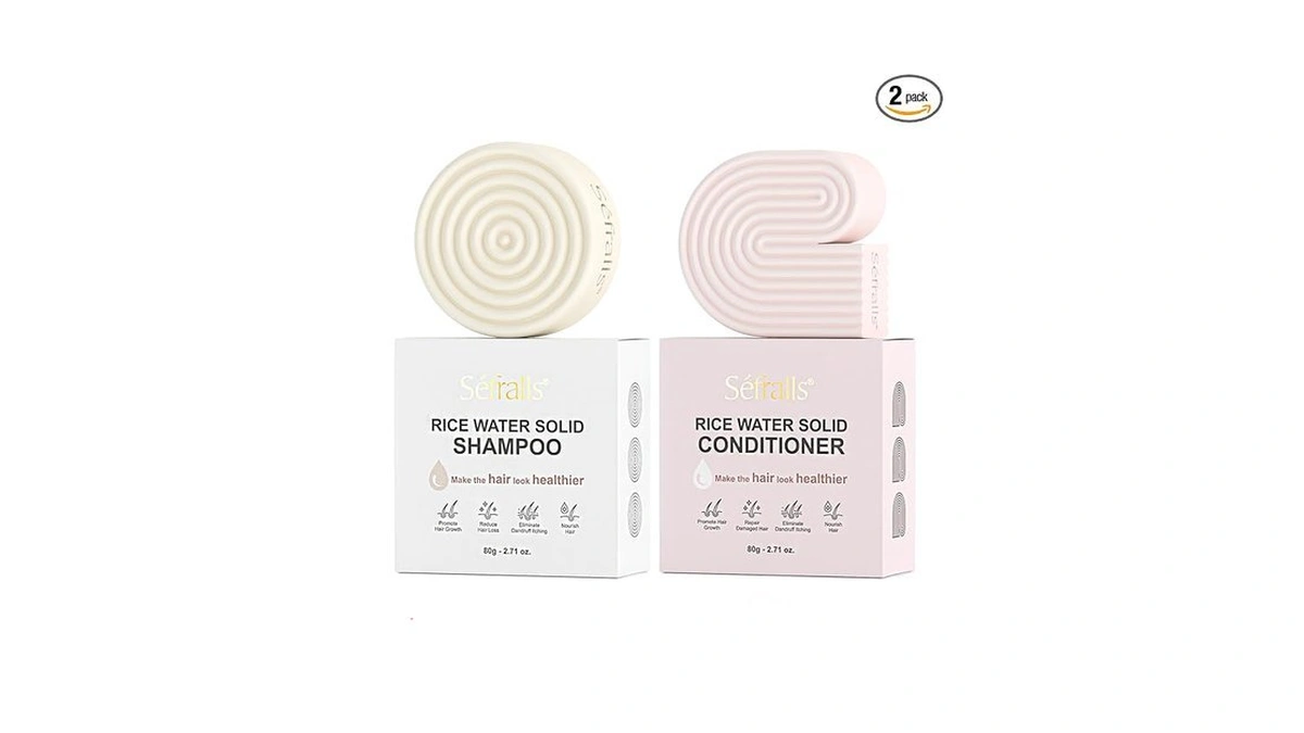 Rice Water Hair Care Set Solid Shampoo Conditioner... - Coupon