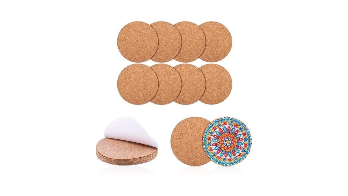 Bsresin 8 Pack Cork Coasters For Diamond Art... - Coupon