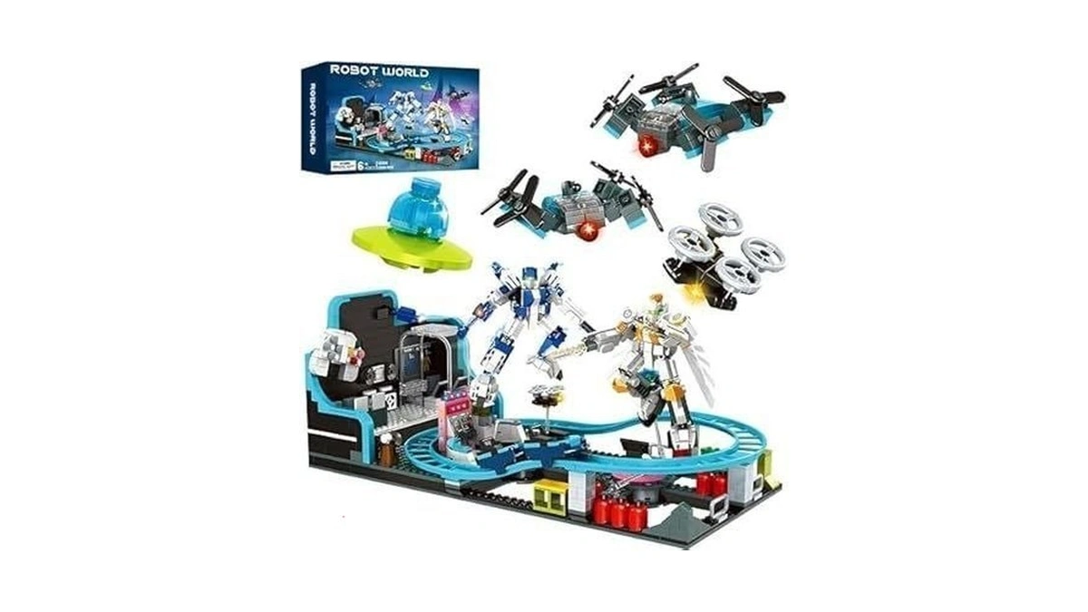 Toptrend Space Roller Coaster Toy 1293pcs Robot... - Coupon