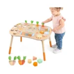 Ranqibo Wooden Activity Table 6-in-1 Montessori... - Coupon