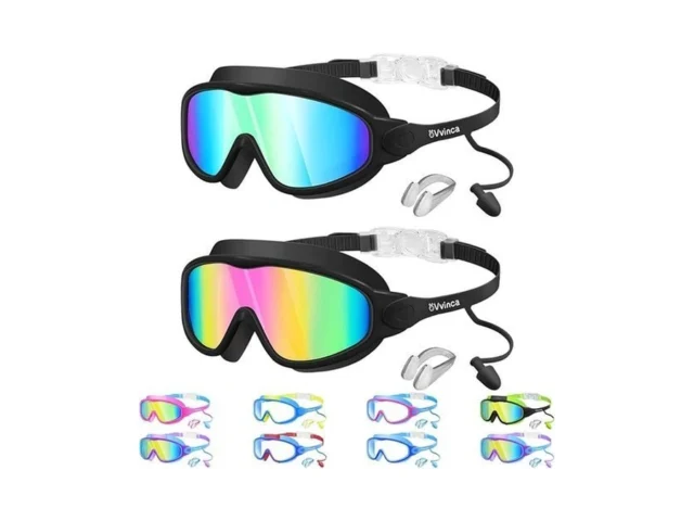 Vvinca Swim Goggles Kids Goggles With Earplugs Nose… – Coupon