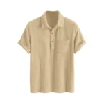 Zaful Men Short Sleeve Shirt Solid Color Texture... - Coupon