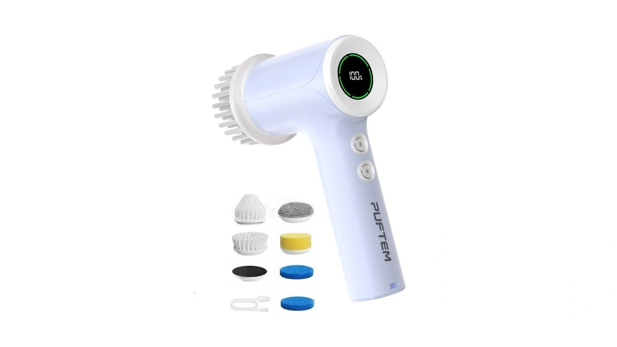 Puftem Upgraded Electric Spin Scrubber Powerful... - Coupon