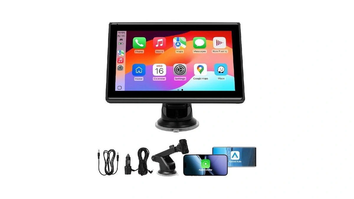 7 Portable Wireless Carplay Screen For Car Apple... - Coupon