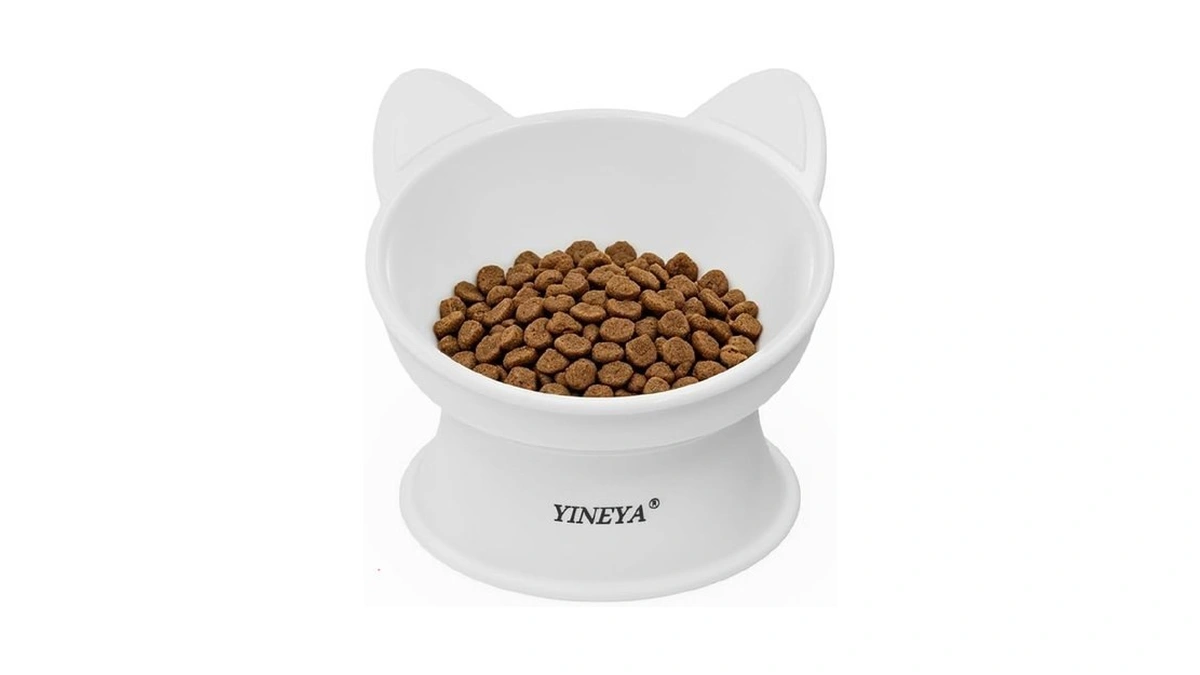 Yineya Cat Bowls Cat Food Bowl Elevated To Protect... - Coupon