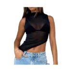 Matunana Womens Sheer Mesh Tank Tops Going Out Mock... - Coupon