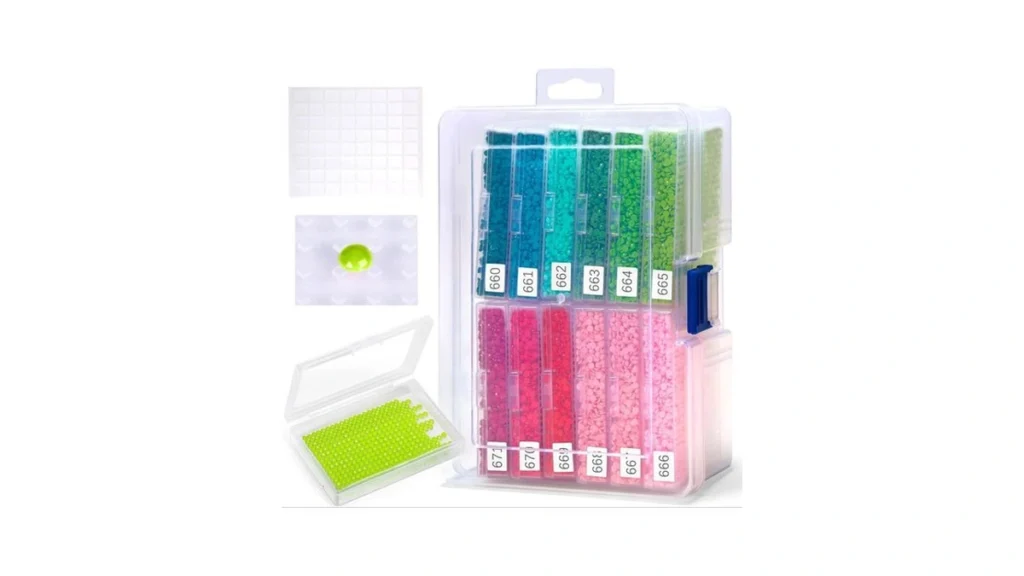 12pcs 2-in-1 Diamond Art Storage Trays With Lids... - Coupon