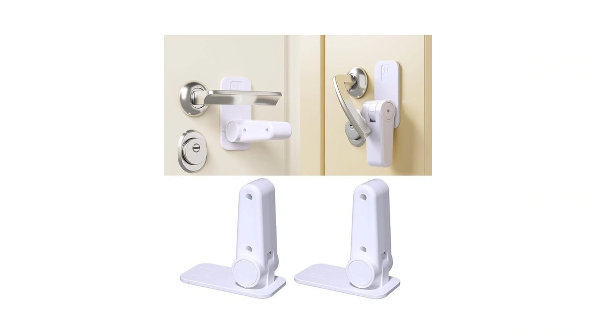 Bstsilver Childproof Door Lever Lock 2 Pack Prevent... - Coupon