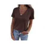 Kirundo V Neck T Shirts For Women Summer Tops... - Coupon