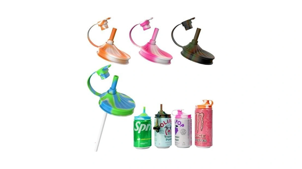 Dipesi 4 Pack Soda Can Lids With Straw Silicone... - Coupon