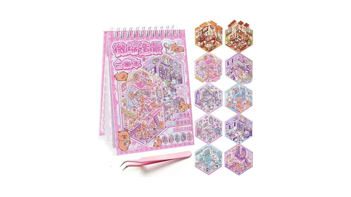 3d Sticker Scene Book Set For Adults 10pcs Reusable... - Coupon