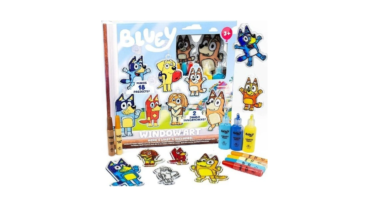 Bluey Window Art Suncatchers Kit For Kids To Paint... - Coupon