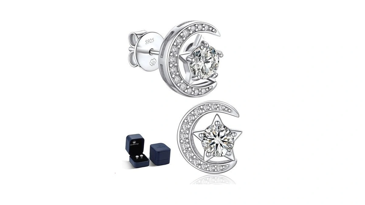 Momentwish Moissanite Earrings 1 2 Carat Lab... - Coupon
