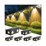 T-sun Solar Fence Lights 6 Pack Fence Lights Solar... - Coupon