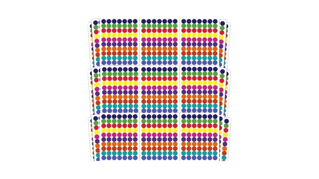 Dot Stickers - 1400 Pcs Colored Circle Stickers For... - Coupon