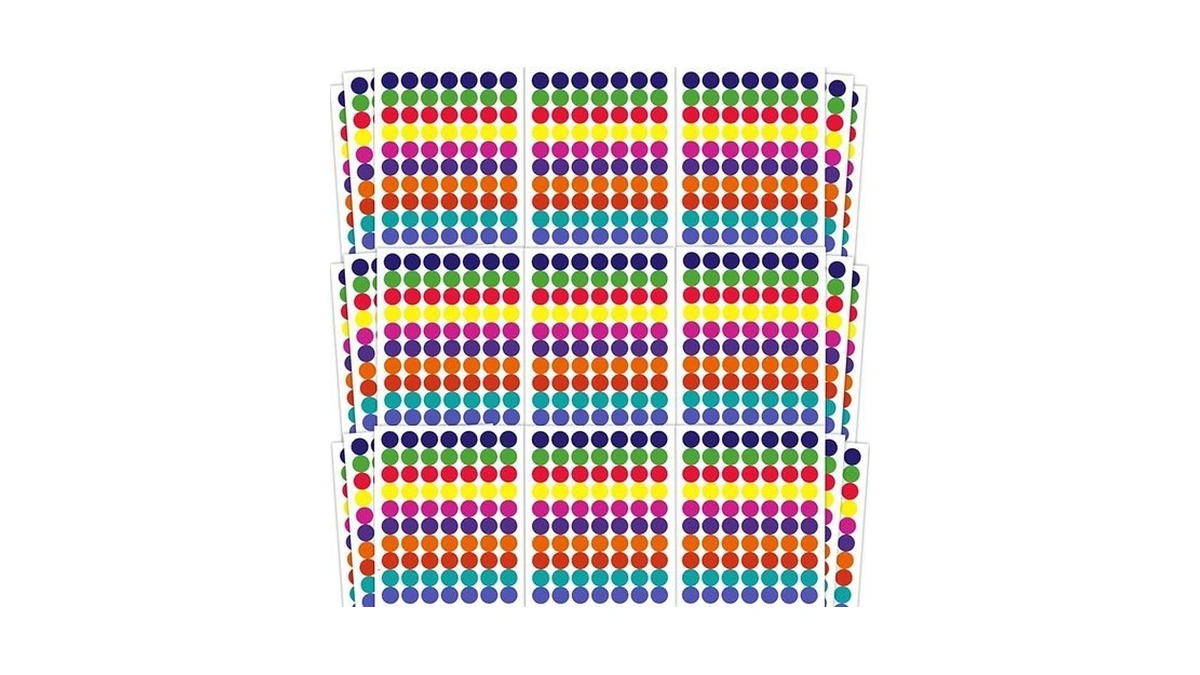 Dot Stickers - 1400 Pcs Colored Circle Stickers For... - Coupon